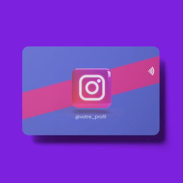 Csatlakoztatott és érintésmentes Instagram-követési kártya