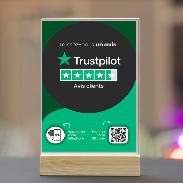 Trustpilot NFC i prikaz QR koda (dvostrano)