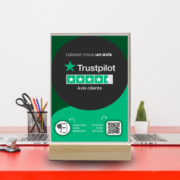 Trustpilot NFC i prikaz QR koda (dvostrano)