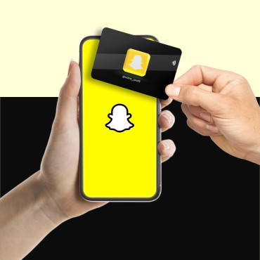 Forbundet og kontaktløst Snapchat-følgekort