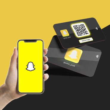 Anslutet och kontaktlöst Snapchat-följekort