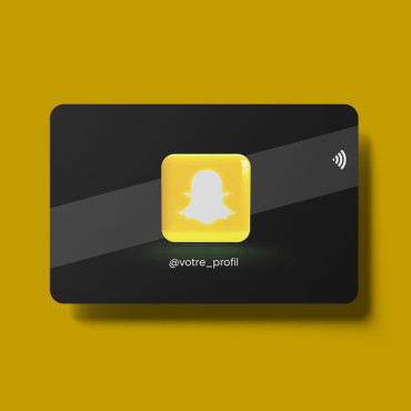 Tarjeta de seguimiento de Snapchat conectada y sin contacto