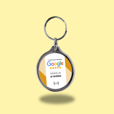 Contactless and connected Google NFC customer review key ring