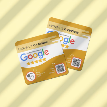 Ansluten Google Review NFC-platta för vägg, disk, POS och fönster