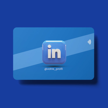 Csatlakoztatott és érintés nélküli LinkedIn követési kártya