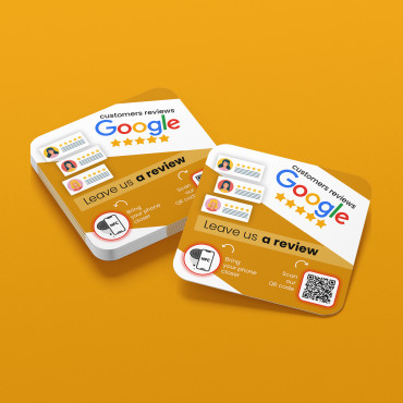 Ühendatud Google Review NFC-plaat seina, leti, müügikoha ja akna jaoks