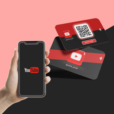 Cartão de acompanhamento do YouTube conectado e sem contato