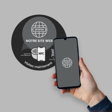 Adesivo NFC Sito Web connesso per muro, bancone, POS e vetrina