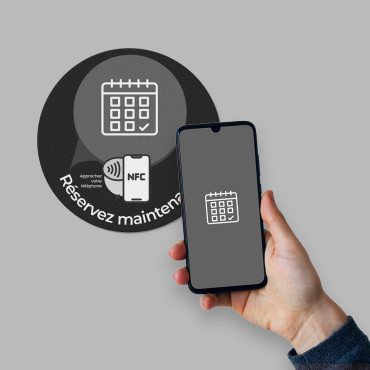 Adhesivo Connected Rendezvous NFC para pared, mostrador, POS y escaparate