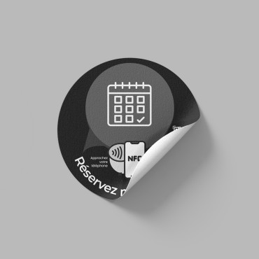 Connected Rendezvous NFC sticker for wall, counter, POS and showcase