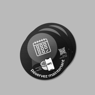 Sticker NFC Rendez-Vous connecté pour mur, comptoir, PLV et vitrine