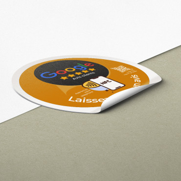 NFC-klistermærke Avis Google tilsluttet til væg, disk, POS og udstillingsvindue