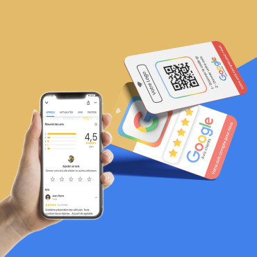 Contactless & Connected Google Avis Card - Vertical