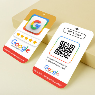 Contactless & Connected Google Avis Card - Vertical