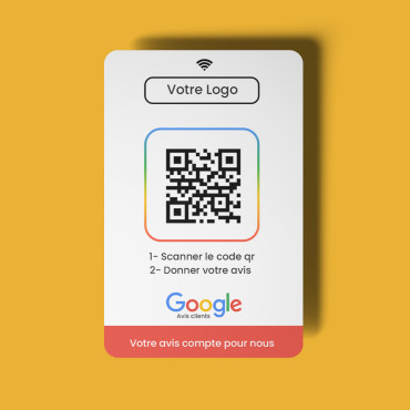 Kontaktlöst och uppkopplat Google Avis-kort – vertikalt