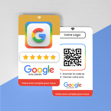 Kontaktlose und vernetzte Google Avis-Karte – vertikal