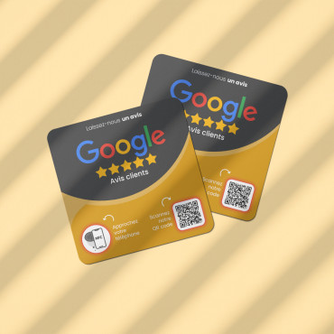 Connected Google Customer Reviews Placa NFC para pared, mostrador, PDV y escaparate
