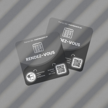 Placca Rendez-Vous NFC connessa per parete, bancone, POS e vetrina