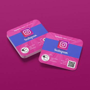 NFC Instagram tilsluttet plade til væg, disk, POS og showcase