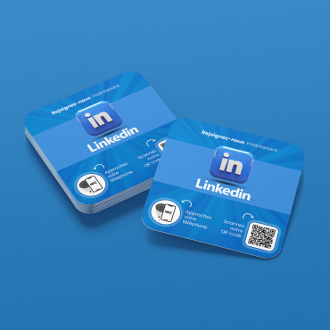 NFC LinkedIn-platta ansluten för vägg, disk, POS och skyltfönster