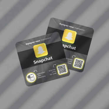 Prijungta NFC Snapchat plokštė sienai, stalui, POS ir vitrinai