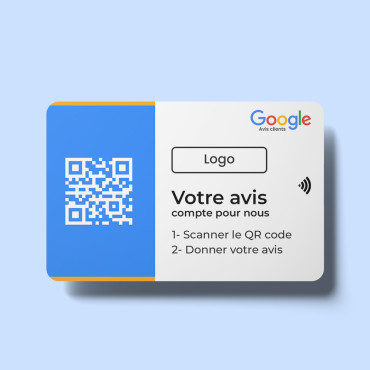 Scheda di revisione Google NFC e codice QR