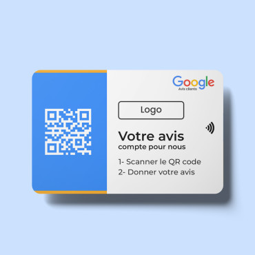 Google NFC felülvizsgálati kártya és QR-kód