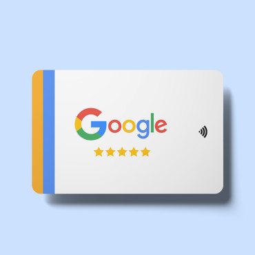 Google NFC-Bewertungskarte und QR-Code