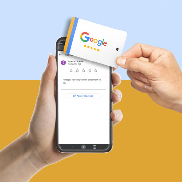 Google NFC Review Card og QR-kode