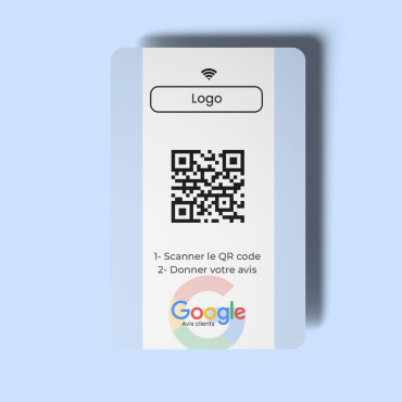 Google NFC Review Card and QR code