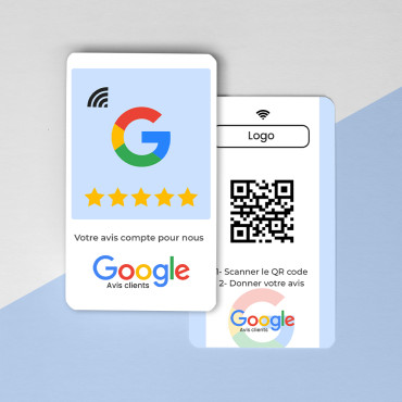 Google NFC Review Card og QR-kode