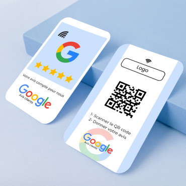 Google NFC-Bewertungskarte und QR-Code