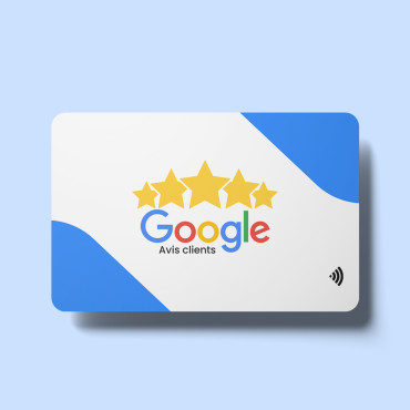 „Google“ apžvalgų kortelė su NFC ir QR kodu