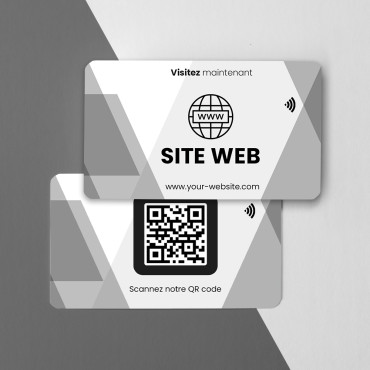 NFC & QR code card connected with website