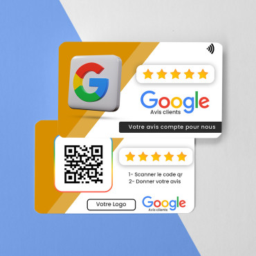 Kontaktlose und vernetzte Google Avis-Karte – horizontal