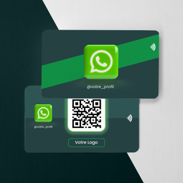 Csatlakoztatott és érintés nélküli WhatsApp névjegykártya