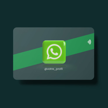 Csatlakoztatott és érintés nélküli WhatsApp névjegykártya