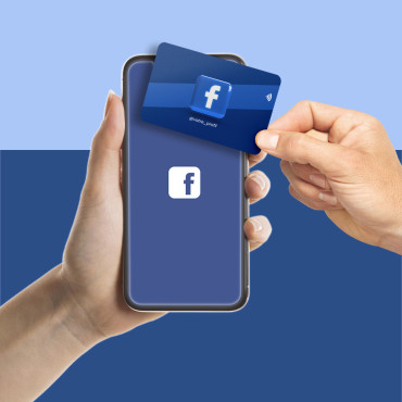Cartão de acompanhamento do Facebook conectado e sem contato
