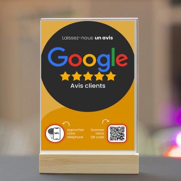 Google Reviews Display with NFC and QR code (double-sided)