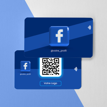 Csatlakoztatott és érintésmentes Facebook-követési kártya