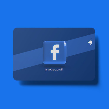 Csatlakoztatott és érintésmentes Facebook-követési kártya