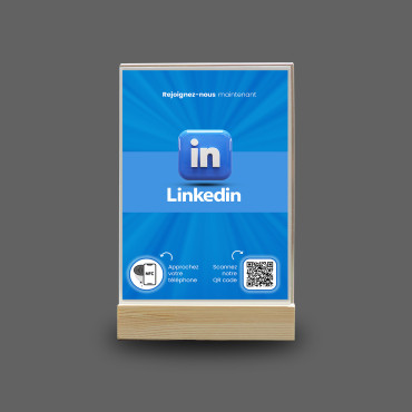 NFC ir QR kodas LinkedIn puslapio ekranas (dvipusis)